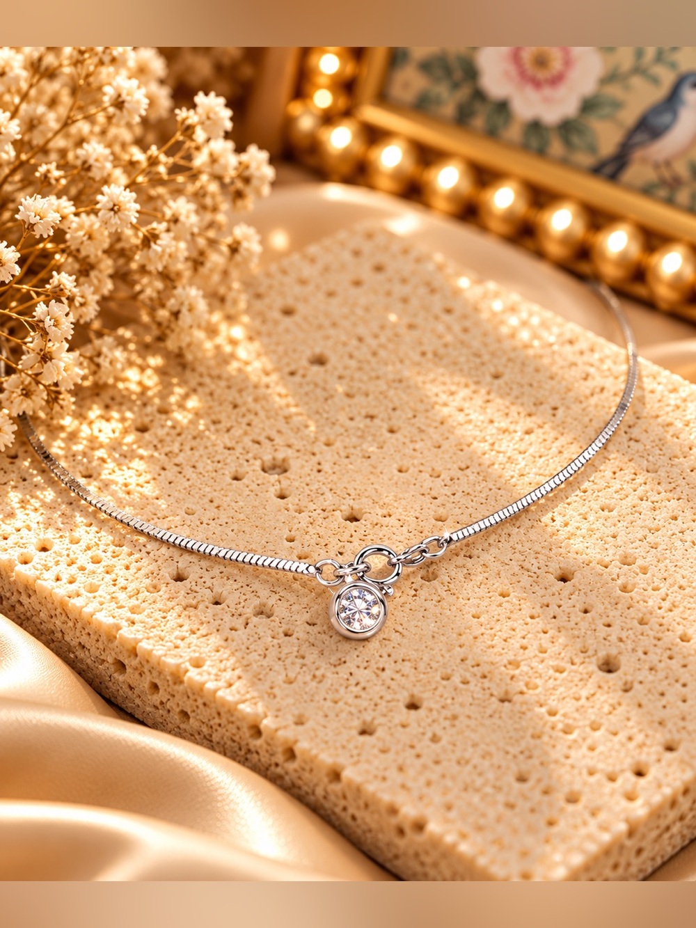 Crystal Pendant Minimalist Necklace